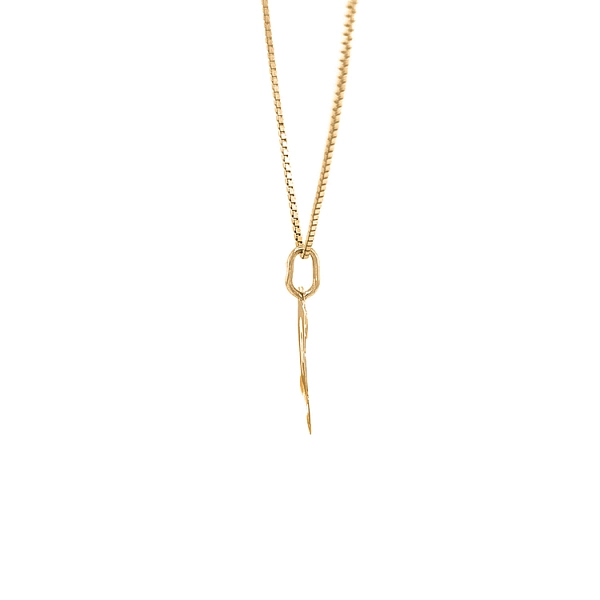 Gold Pendant Letter N