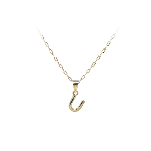 Gold Pendant Letter U