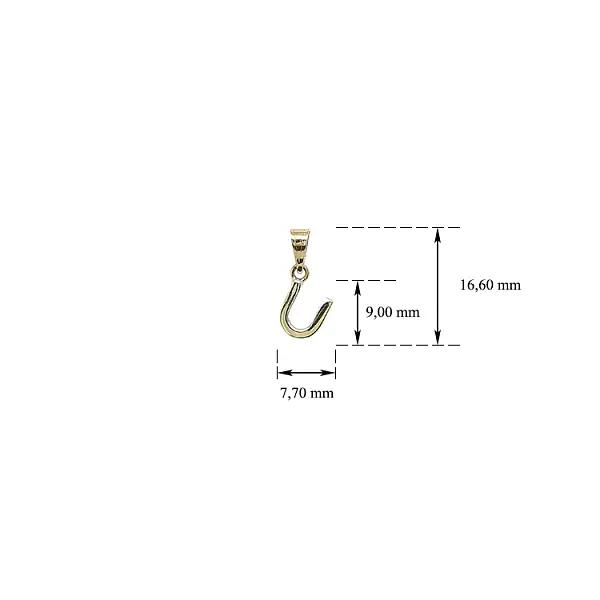 Gold Pendant Letter U
