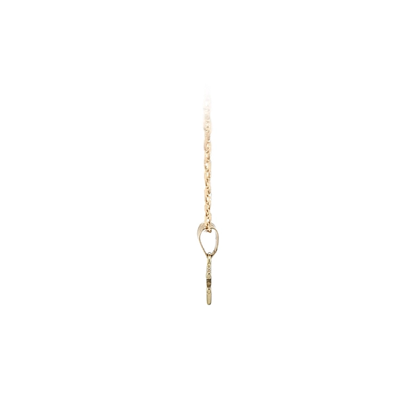 Gold Pendant Letter F