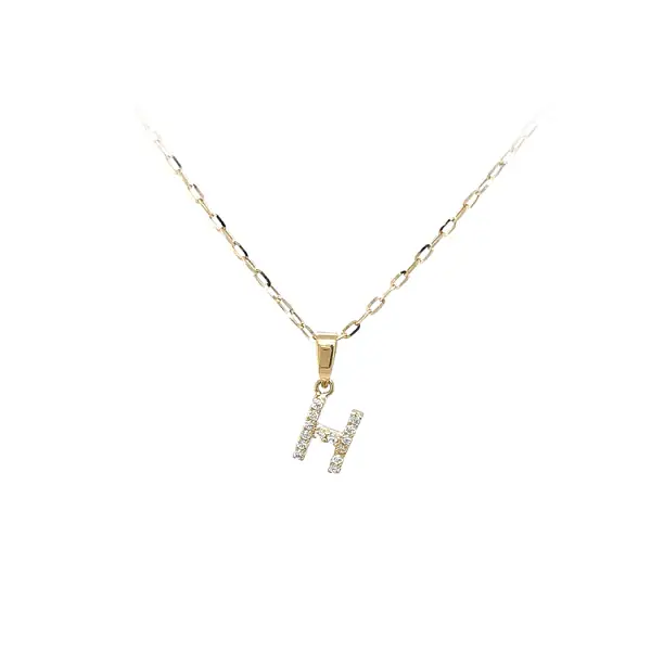 Gold Pendant Letter H