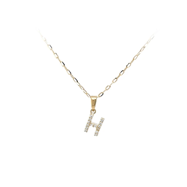 Gold Pendant Letter H