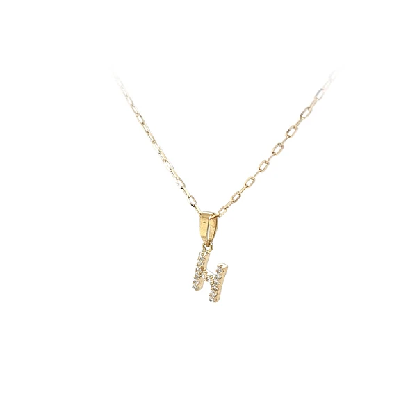 Gold Pendant Letter H