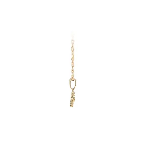 Gold Pendant Letter P with Zircones