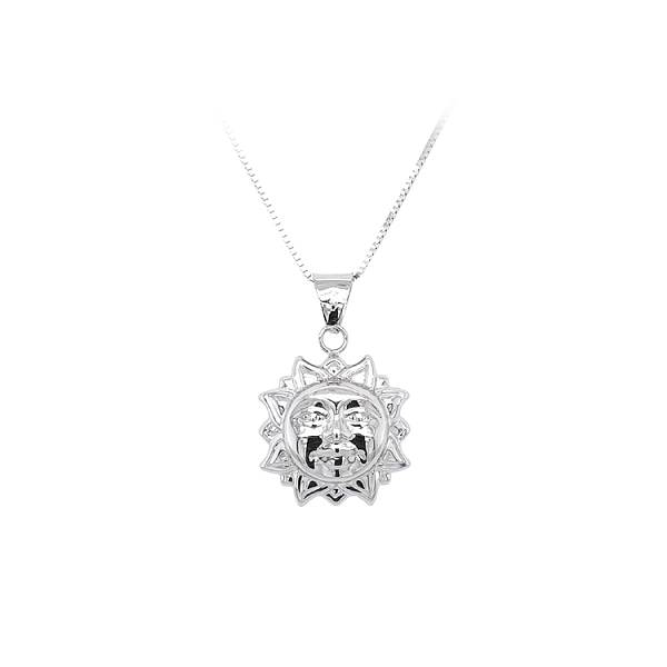 Pendant of the Sun made of White Gold