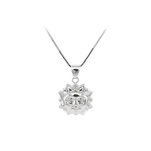 Pendant of the Sun made of White Gold