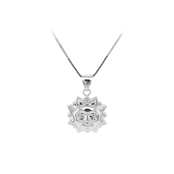 Pendant of the Sun made of White Gold