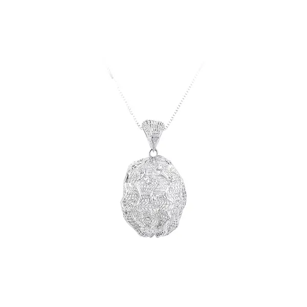 Pendant with White Gold Zircons