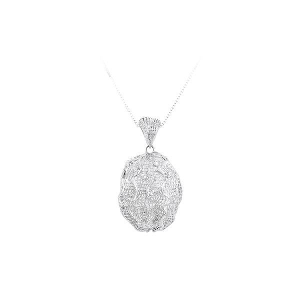 Pendant with White Gold Zircons