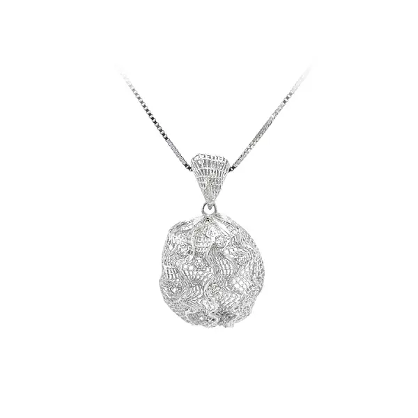 Pendant with White Gold Zircons