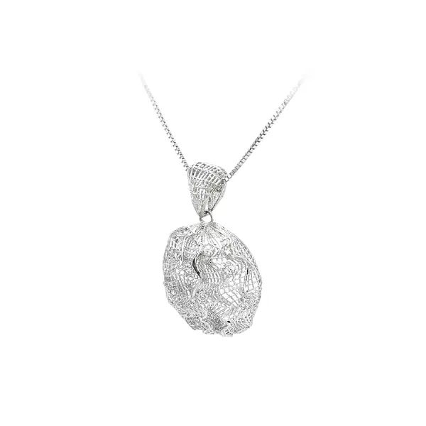 Pendant with White Gold Zircons