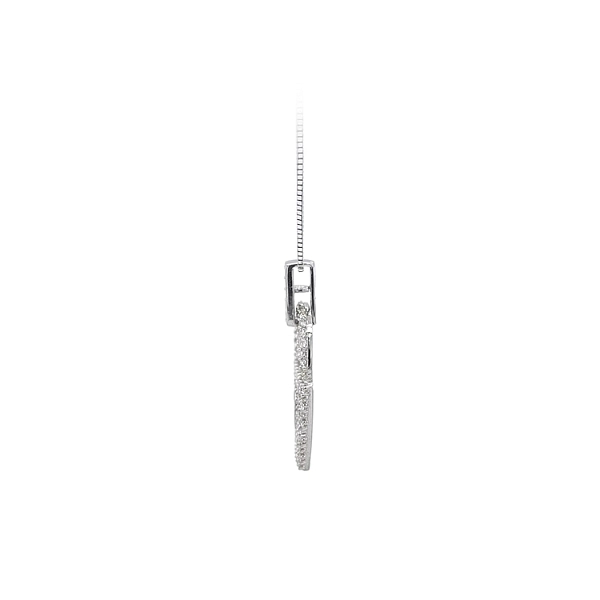 Pendant Padlock with White Gold Zicrons