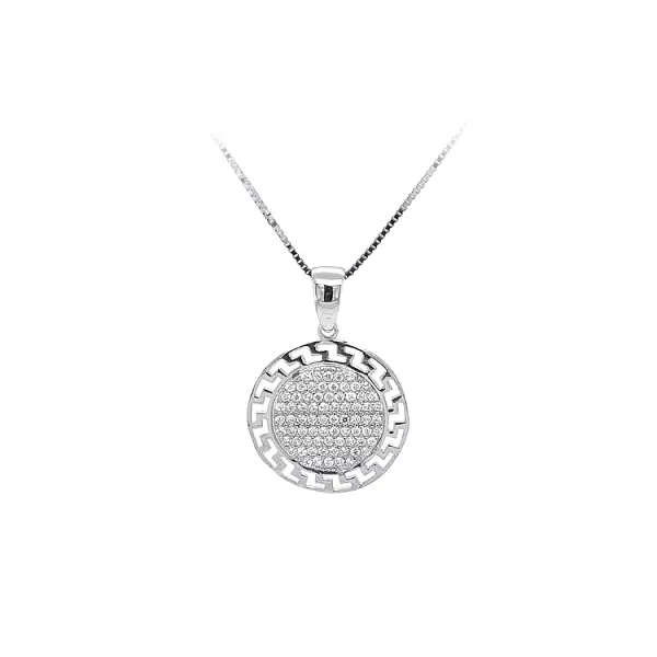 Pendant with White Gold Zircons