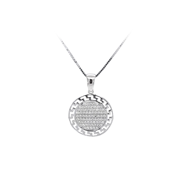 Pendant with White Gold Zircons