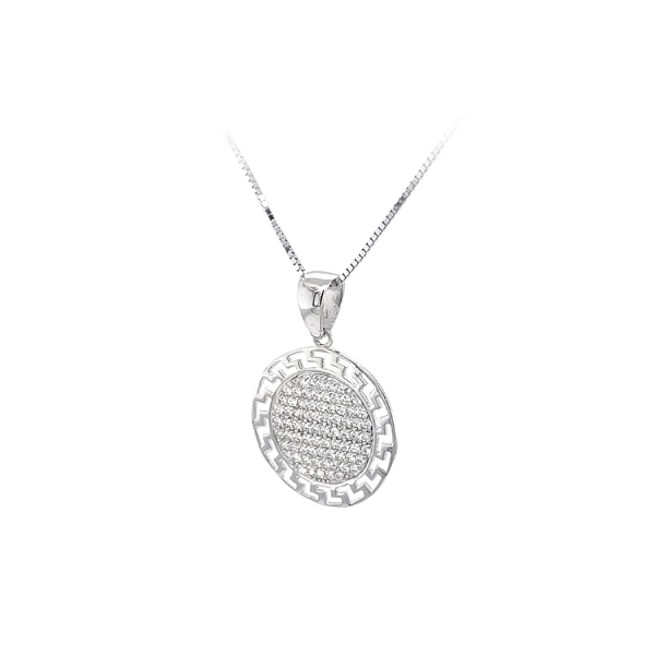 Pendant with White Gold Zircons