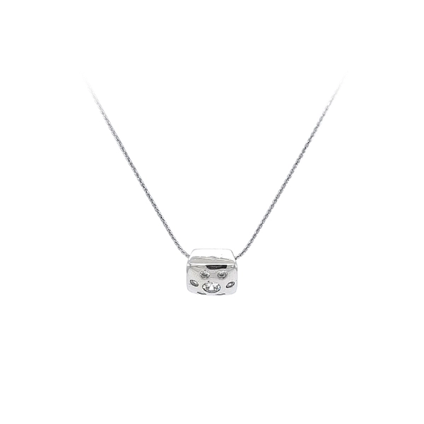 Pendant with White Gold Zircons