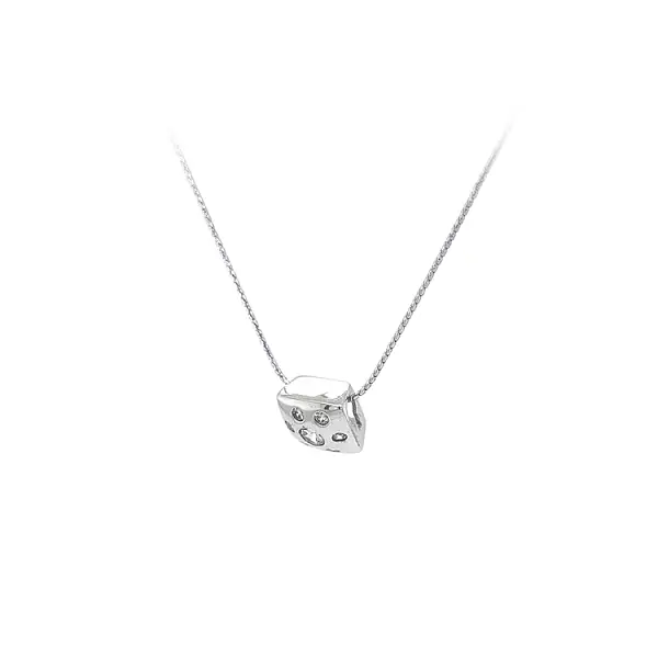Pendant with White Gold Zircons
