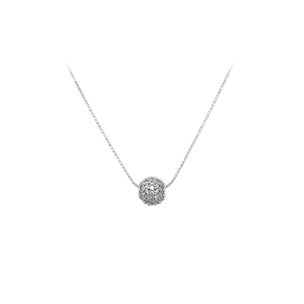 Pendant Ball with White Gold Zircons