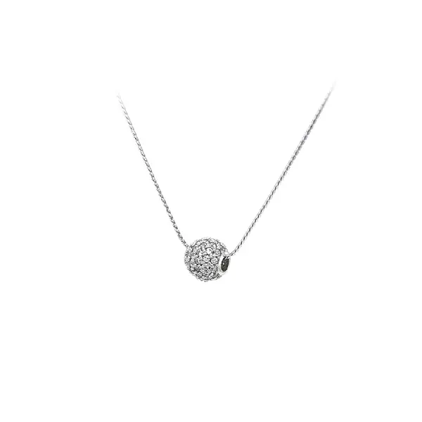 Pendant Ball with White Gold Zircons