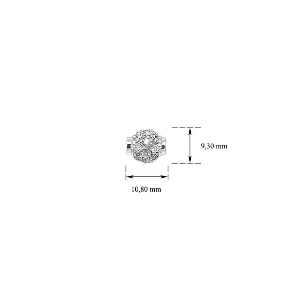 Pendant Ball with Zircons