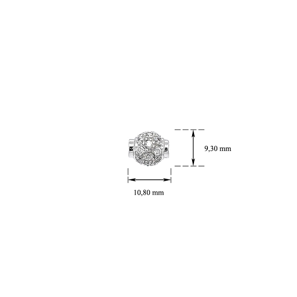 Pendant Ball with Zircons