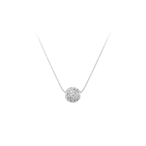 Pendant Ball with White Gold Zircons