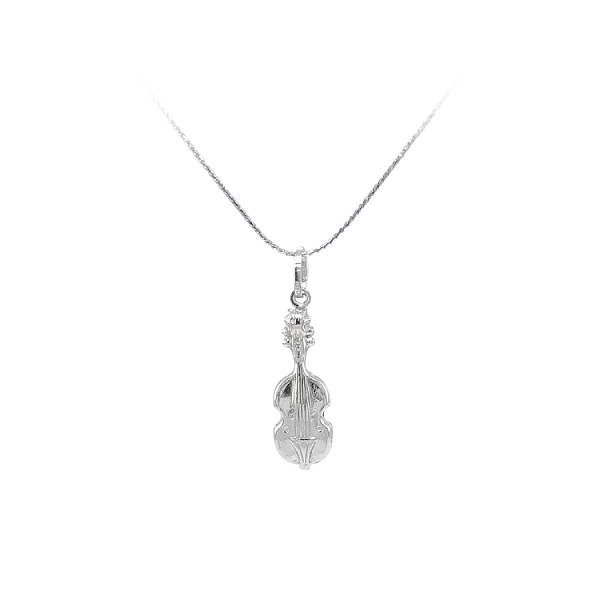 Pendant White Gold Violin
