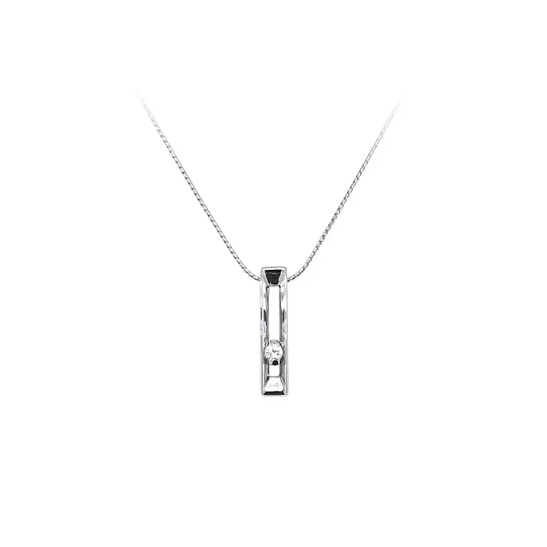 White Gold Zircon Pendant