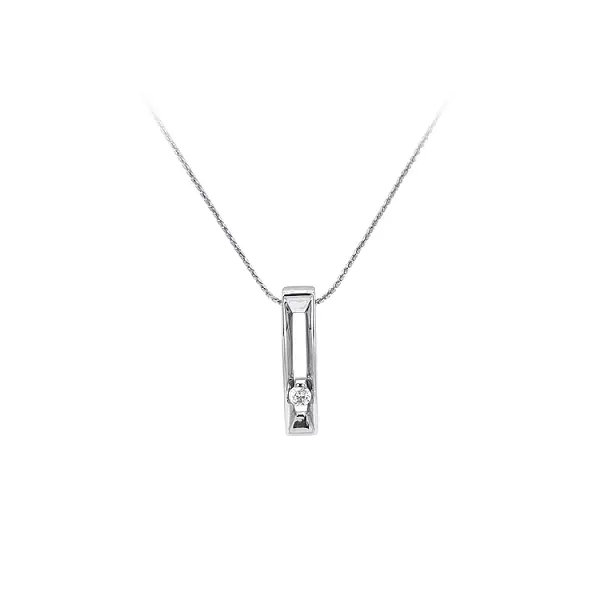 White Gold Zircon Pendant