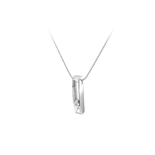 White Gold Zircon Pendant