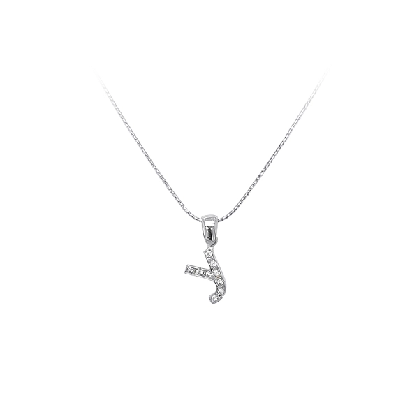 Pendant Letter Y with Zircons