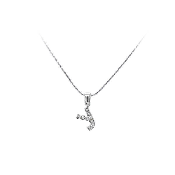 Pendant Letter Y with Zircons