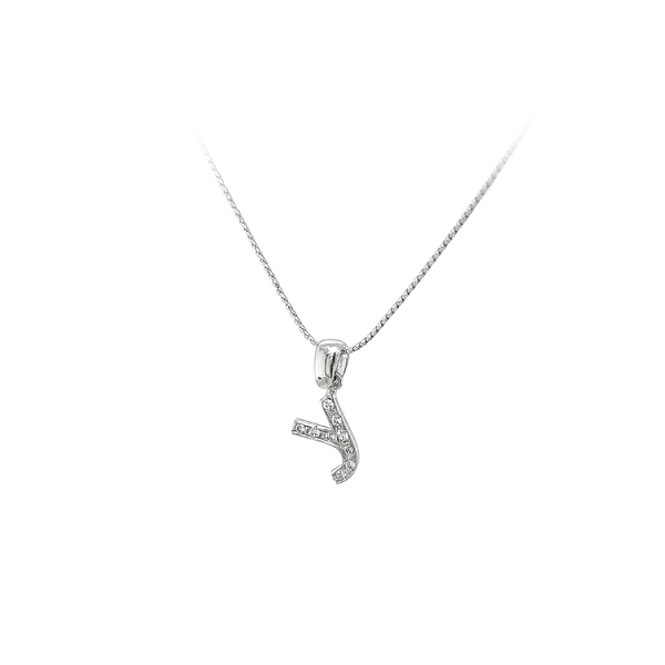 Pendant Letter Y with Zircons