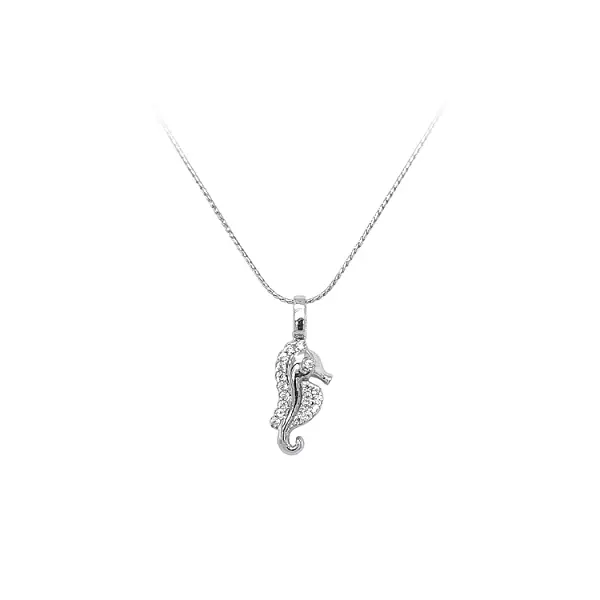 Pendant Sea Horse with Zircons
