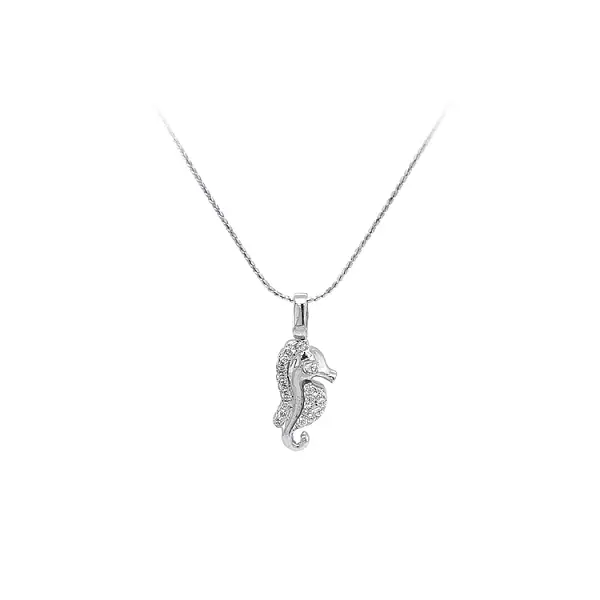 Pendant Sea Horse with Zircons