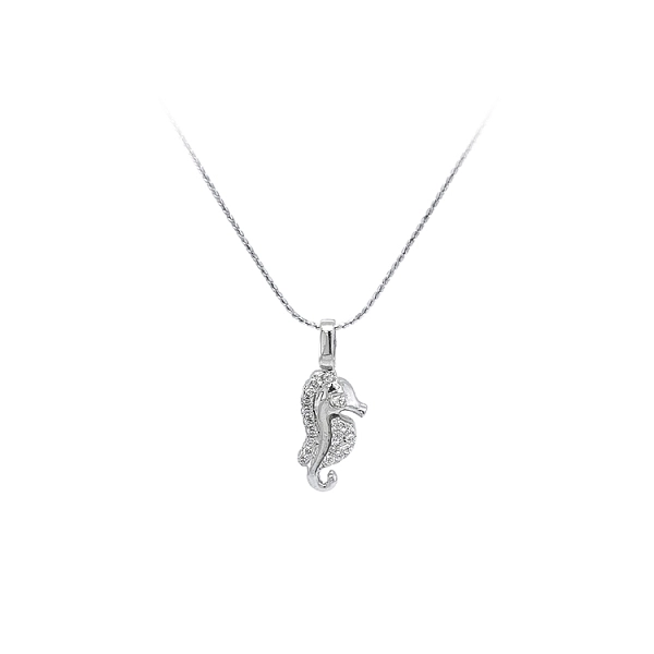 Pendant Sea Horse with Zircons