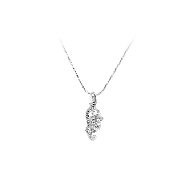 Pendant Sea Horse with Zircons