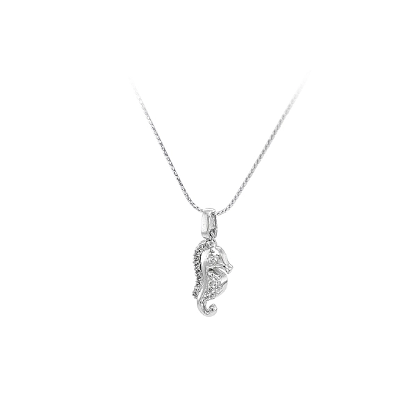 Pendant Sea Horse with Zircons