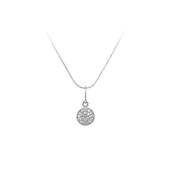 Pendant with White Gold Zircons