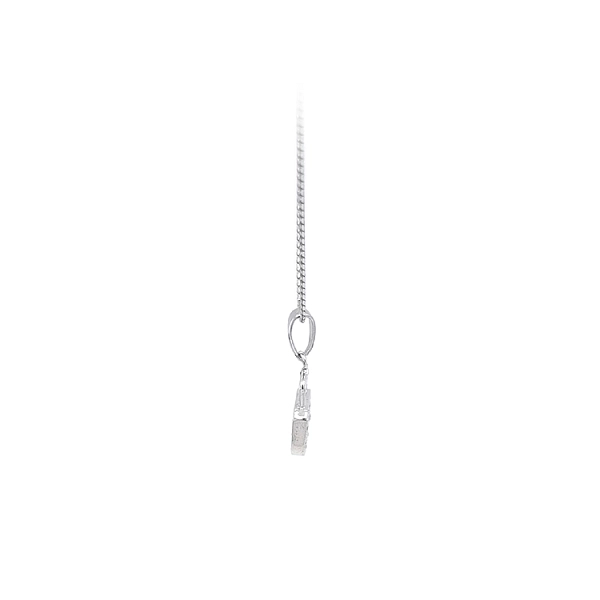Pendant Padlock with White Gold Zircons