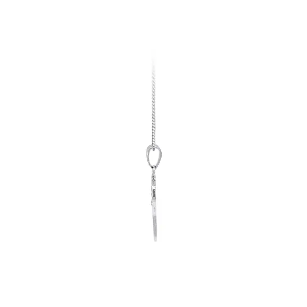 Pendant Key with White Gold Zircons