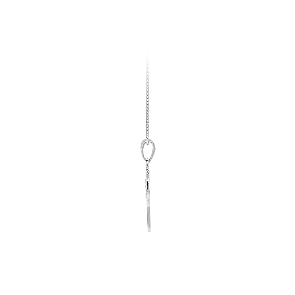 Pendant Key with White Gold Zircons
