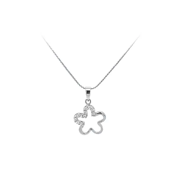 Pendant with White Gold Zircons