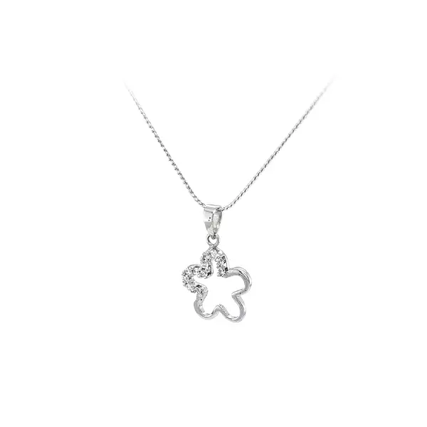 Pendant with White Gold Zircons