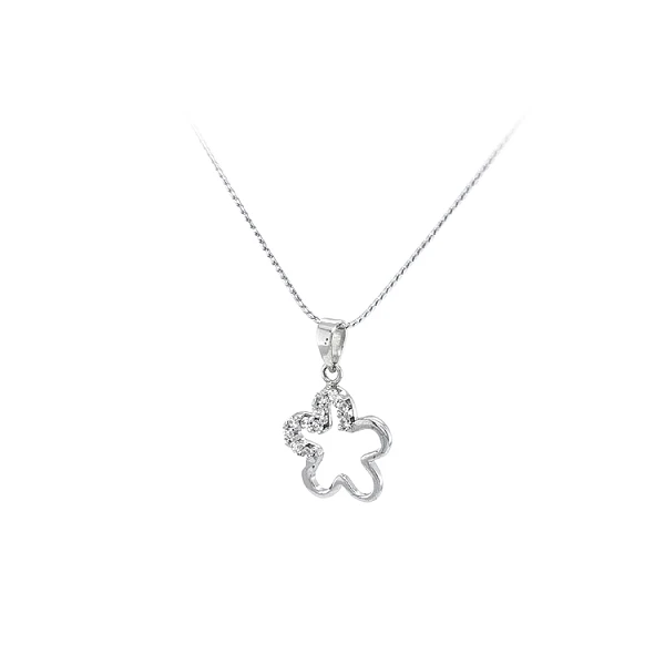 Pendant with White Gold Zircons