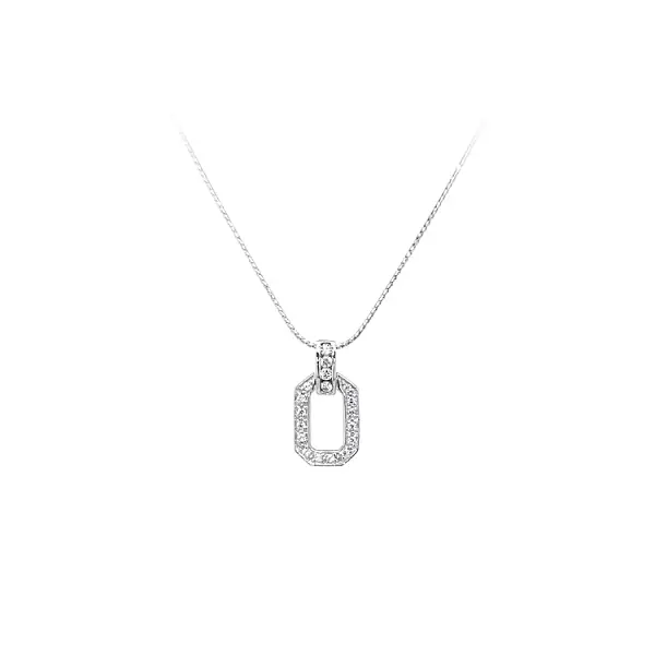 Pendant with White Gold Zircons