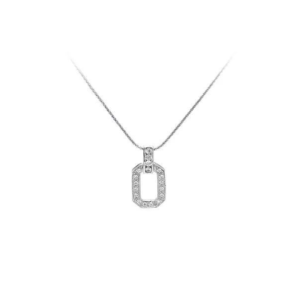 Pendant with White Gold Zircons