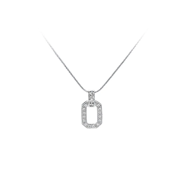 Pendant with White Gold Zircons
