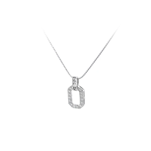 Pendant with White Gold Zircons