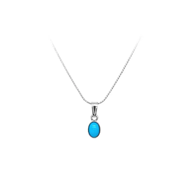 Pendant with Turquoise from White Gold